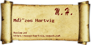 Mózes Hartvig névjegykártya